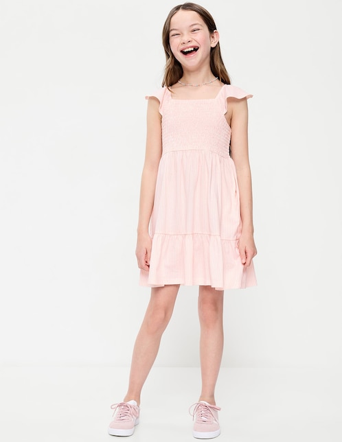 Vestido Old Navy manga volantes para niña
