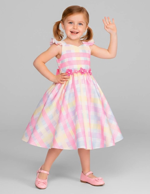 Vestido Gerat manga mariposa para niña