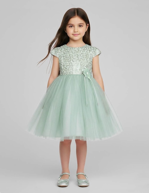 Vestido Gerat manga corta para niña