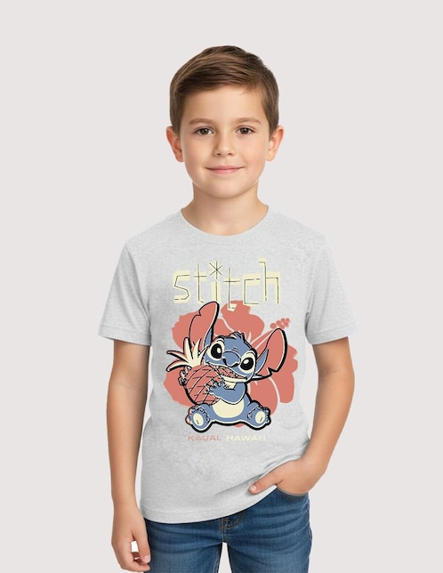 Playera Disney Stitch Kauai manga corta para niño