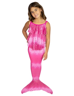 Traje De Baño Completo Deportivo Mermaids 123 Para Niña