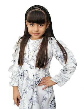 Vestido Carana manga volantes para niña