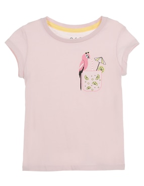 Playera 365 Essential Estampada Manga Corta Para Niña