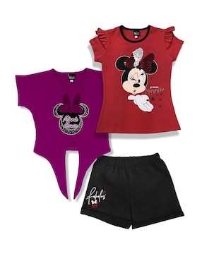 Conjunto Disney De Algodón Para Niña 3 Piezas