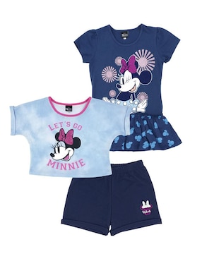 Conjunto Disney De Algodón Para Niña 3 Piezas