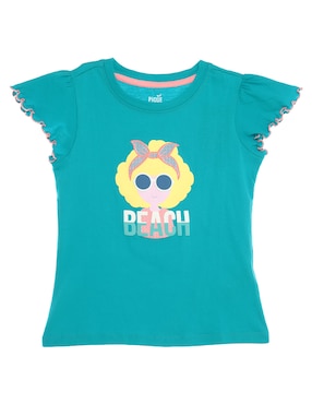 Playera Piquenique Manga Corta Para Niña