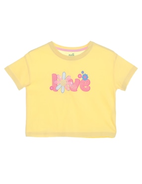 Playera Piquenique Manga Corta Para Niña