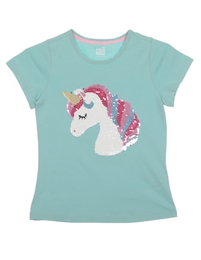 Playera Piquenique Manga Corta Para Niña