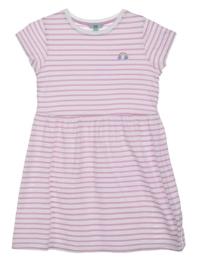 Vestido Piquenique Manga Cap Para Niña