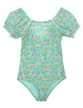 Traje De Baño Completo Deportivo Piquenique Para Niña