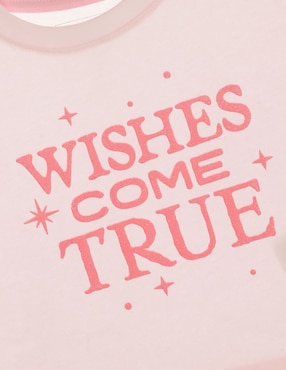 Playera Wish Wish manga corta para niña