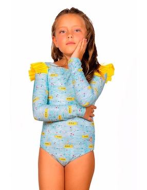 Traje De Baño Completo Aramare Para Niña