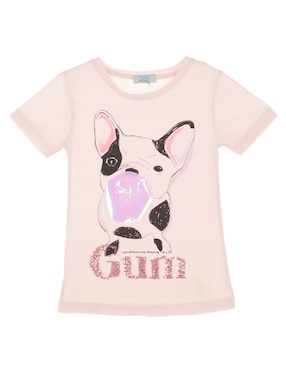 Playera Piquenique Manga Corta Para Niña