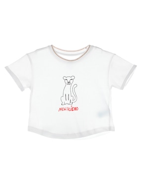Playera Piquenique manga corta para niña
