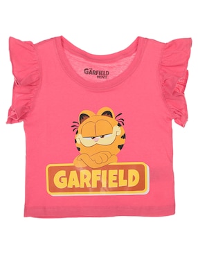 Playera Garfield Manga Corta Para Niña