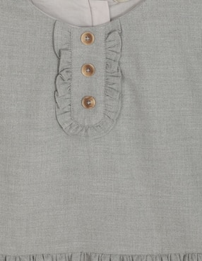 Vestido Piquenique manga regular para niña