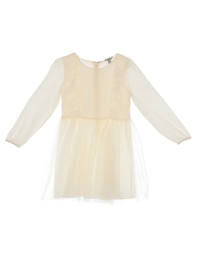Vestido Piquenique manga globo para niña