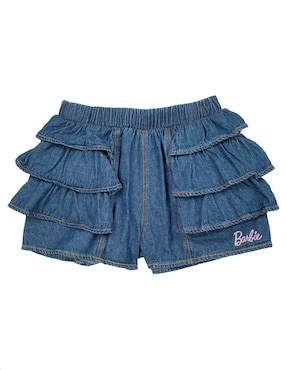 Falda Short Barbie De Algodón Para Niña