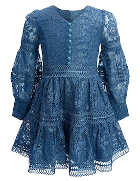 Vestido Bardot manga con puño para niña