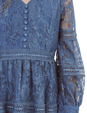 Vestido Bardot manga con puño para niña