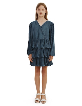 Vestido Bardot manga regular para niña
