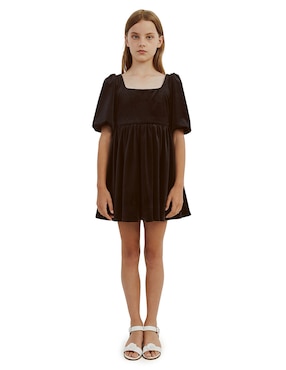 Vestido Bardot manga globo para niña