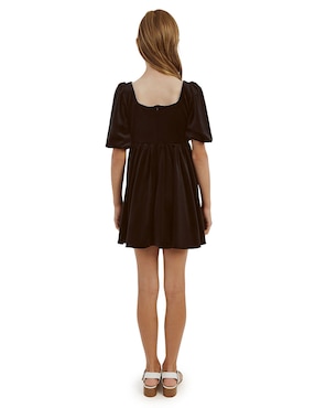 Vestido Bardot manga globo para niña
