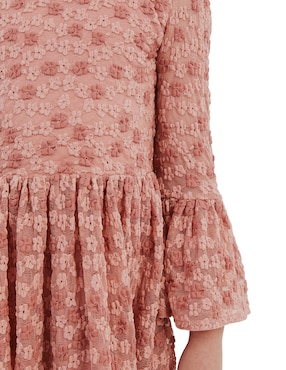 Vestido Bardot manga amplia para niña