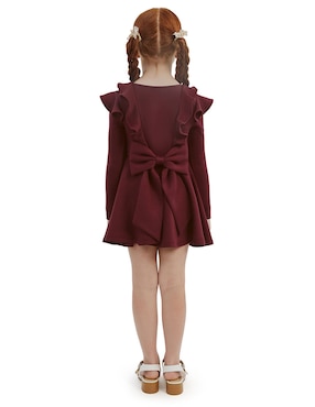 Vestido Bardot manga regular para niña