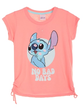 Playera Disney Manga Corta Para Niña