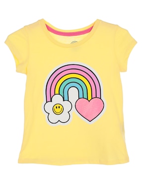 Playera 365 Essential Manga Corta Para Niña