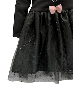 Vestido Baby Kisses Gatita manga regular para niña