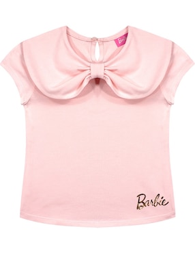 Playera Barbie Manga Corta Para Niña