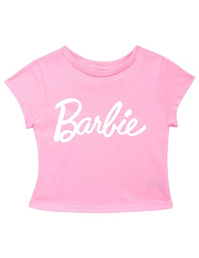 Playera Barbie Manga Corta Para Niña