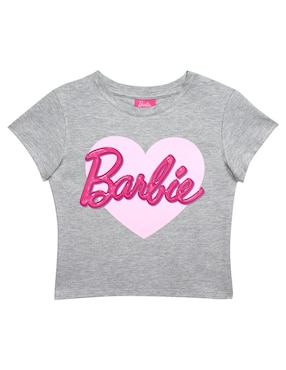 Playera Barbie Manga Corta Para Niña