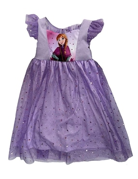 Vestido Disney Manga Volantes Para Niña