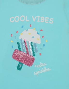 Playera Piquenique manga corta para niña