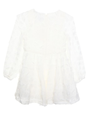 Vestido Bardot manga globo para niña
