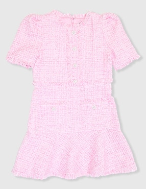 Vestido Bardot manga regular para niña