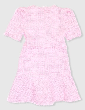 Vestido Bardot manga regular para niña