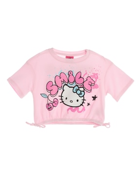 Playera Hello Kitty Grafitti Manga Corta Para Niña