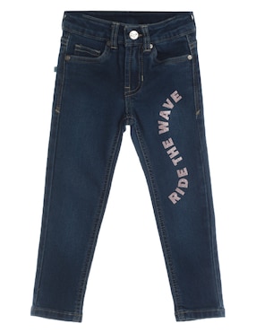 Jeans Skinny Piquenique Lavado Medio Para Niña