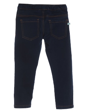 Jeans slim Piquenique lavado obscuro para niña