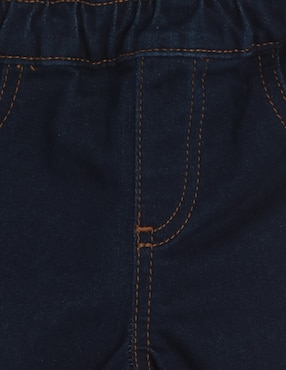 Jeans slim Piquenique lavado obscuro para niña
