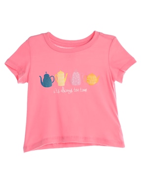 Playera 365 Essential Manga Corta Para Niña