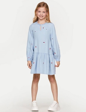 Vestido Tommy Hilfiger Manga Larga Para Niña