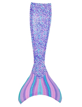 Traje De Baño Cola De Sirena Para Nadar Mermaids 123 Purple Scales Para Niña