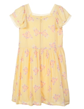 Vestido Piquenique manga mariposa para niña