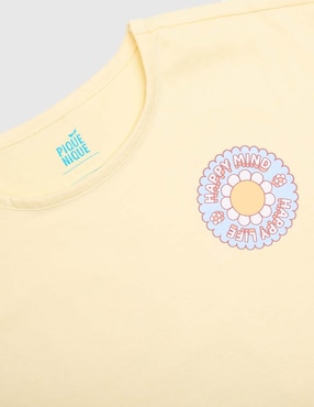 Playera Piquenique manga corta para niña