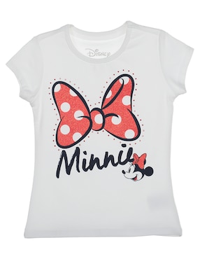 Playera Disney Minnie Manga Corta Para Niña